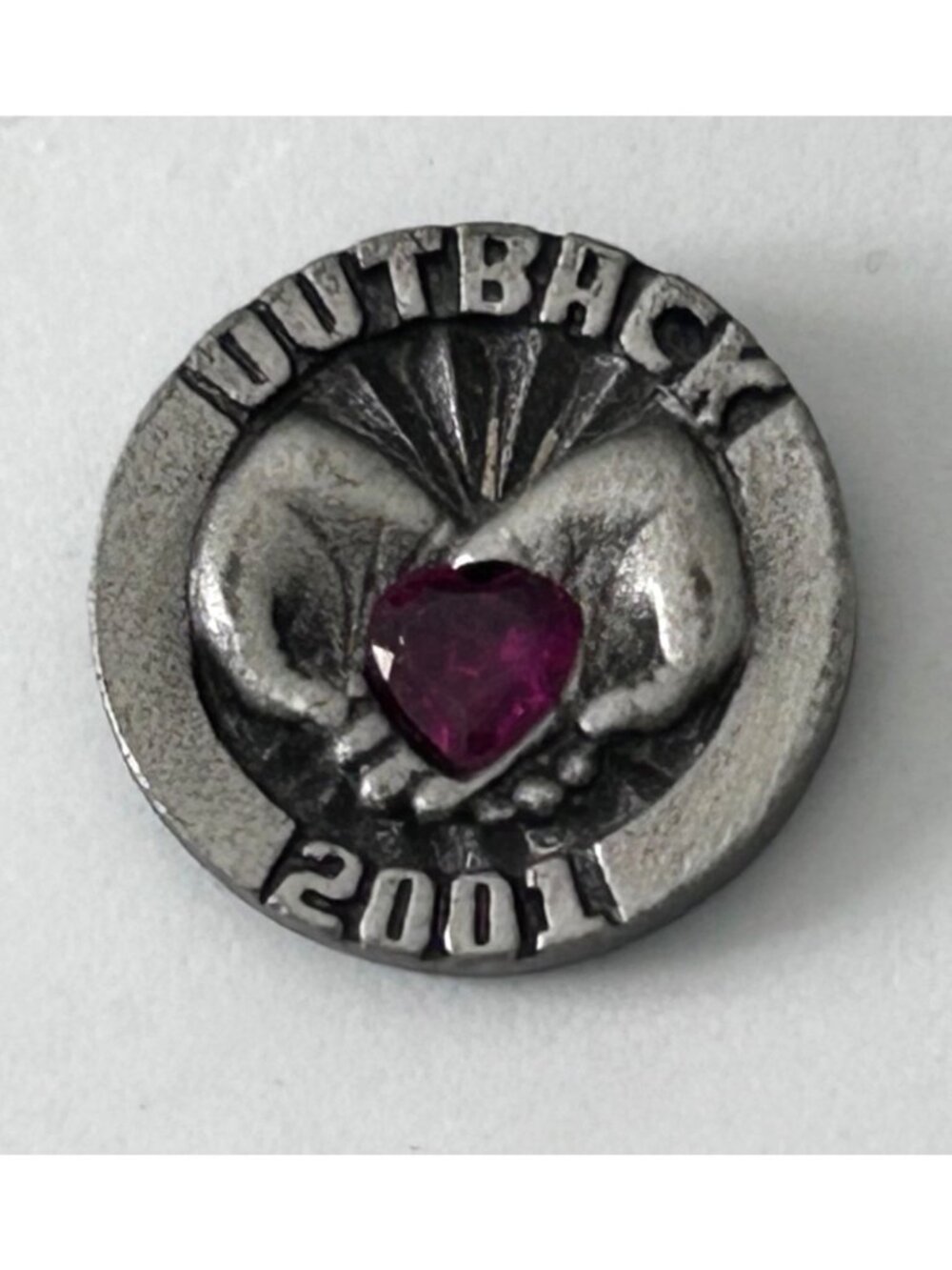 Outback Steakhouse Restaurant Employee 2001 Small Lapel Pin Rhinestone